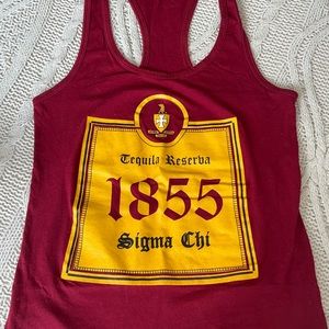 EX Sigma Chi Tequila Reserva 1855 Red Tank Top